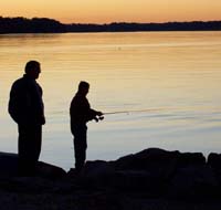2 men fishing