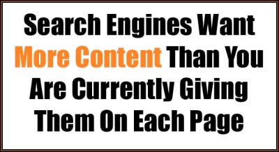 search engines want more content